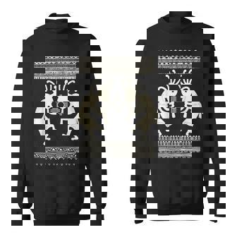 ネイティブアメリカン カルチャー ココペリ ミュージシャンボーダー 2 楽しい スウェットシャツ - Kawaiitshirt