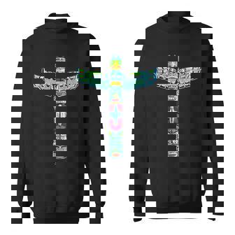 ネイティブアメリカン トーテムポール カラフル サンダーバードデザイン スウェットシャツ - Kawaiitshirt