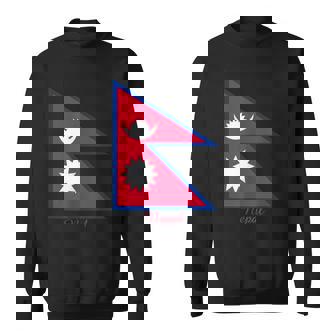 ネパールのネパール国旗のお土産。 スウェットシャツ - Kawaiitshirt