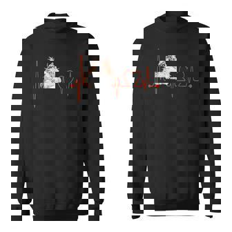 ノルウェージャンフォレストキャットハートビートekg ファニーアイラブマイキャット スウェットシャツ - Kawaiitshirt