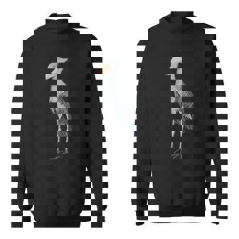 ハシビロコウ 鳥 動物 図 バードウォッチング 贈り物 鳥類学者 生物学者 自然科学 スウェットシャツ - Kawaiitshirt