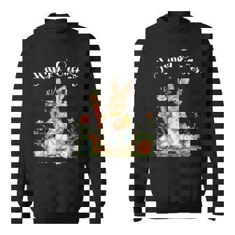 ハッピーイースターバニーニンジンイースターエッグ イースターラビットアートワーク スウェットシャツ - Kawaiitshirt