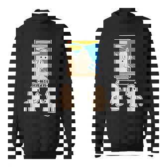 ハニワくん の ムンクの叫び と 見つめる 埴輪【ゆるフレンズ】名画 パロディ キャラクター かわいい イラスト 面白い スウェットシャツ - Kawaiitshirt