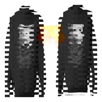 ハムスター 面白いtシャツ ポケット かわいい メンズ 子供 おもしろ 服 雑貨 グッズ ネタ ゆるキャラ スウェットシャツ - Kawaiitshirt