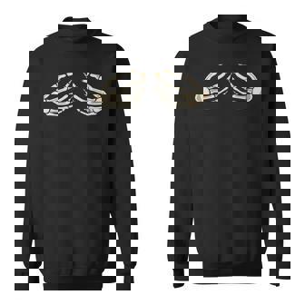 ハロウィーン スケルトン おっぱいに手 スケルトン 胸に手 スウェットシャツ - Kawaiitshirt