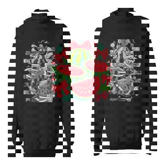 ハローサマー 2025 ガールズ スイカ おもしろバケーション キッズ スウェットシャツ - Kawaiitshirt