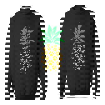 ハワイアンアイランド パイナップル 猫の肉球プリント 猫好きのギフト スウェットシャツ - Kawaiitshirt
