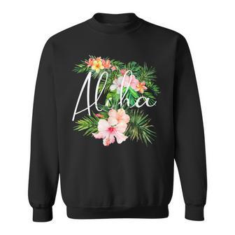 ハワイアンハイビスカスの花 アロハ スウェットシャツ - Kawaiitshirt