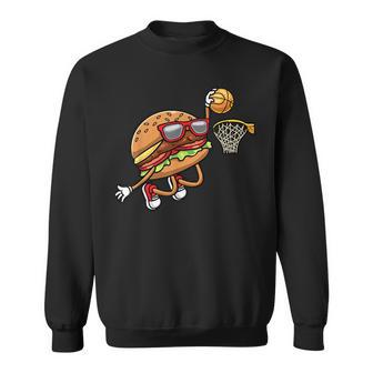 ハンバーガー バスケットボール ファーストフード バスケットボール選手 スウェットシャツ - Kawaiitshirt