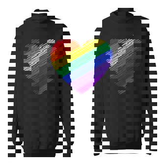 ハート・イン・ザ・カラーズ・オブ・ザ・レインボー スウェットシャツ - Kawaiitshirt