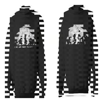 バイカーの進化-人間のモーターサイクルモータースポーツの進化 スウェットシャツ - Kawaiitshirt