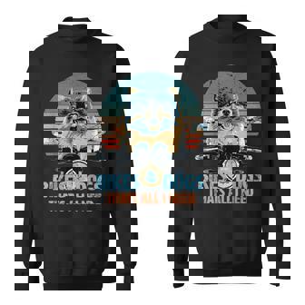 バイク&犬 かわいいポメラニアン ポメラニアン オートバイ スウェットシャツ - Kawaiitshirt