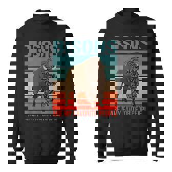 バイソン私の好きな人たち ウィズエント バイソン スウェットシャツ - Kawaiitshirt