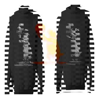 バスケットボール ドローイング バスケットボール 恋人 カピバラ 動物 アート スウェットシャツ - Kawaiitshirt