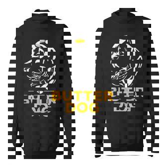 バター犬-彼のバターと一緒に犬面白いミーム スウェットシャツ - Kawaiitshirt