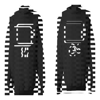 バッテリー0シャツバッテリーハート空充電バッテリー空 スウェットシャツ - Kawaiitshirt