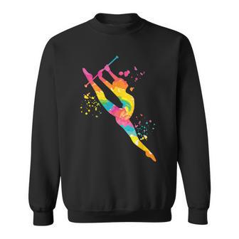 バトン付き体操 ガールズ キッズ 新体操 スウェットシャツ - Kawaiitshirt