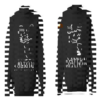 バドミントンプレーヤー バドミントンラケット シャトルコック バーディースポーツ スウェットシャツ - Kawaiitshirt