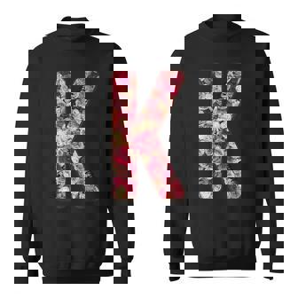 バラ柄のフローラルモノグラムk スウェットシャツ - Kawaiitshirt