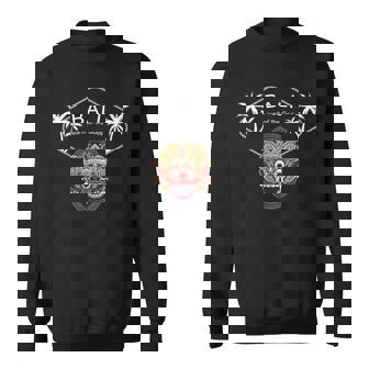 バリ島 バロンマスク 寺 ヤシの木 インドネシア 島 ウブド ギフト ジャワ島 ヌサ ペニダ お土産 サーフ ビーチ スウェットシャツ - Kawaiitshirt