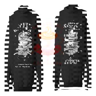 バレリーナ カプチーノ おもしろスローガン イタリアンブレイン レッド スウェットシャツ - Kawaiitshirt