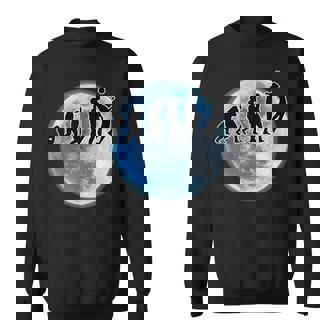 バレーボール 面白tシャツ 人類の進化 おもしろ バレー 服 オリジナル 部活動 おもしろグッズ ネタ メンズ スウェットシャツ - Kawaiitshirt