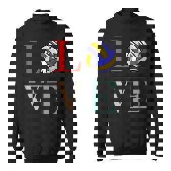 バレーボール 面白い バレー部 おもしろ 文字入り 服 おもしろグッズ 文字 ネタ メンズ Love 部活 スウェットシャツ - Kawaiitshirt