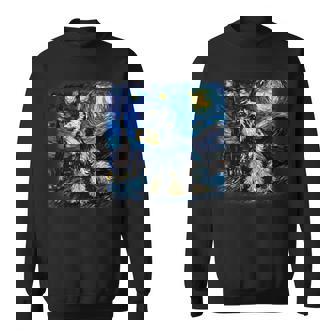 バン・ゴッホ 星月夜ミニチュア・シュナウザー スウェットシャツ - Kawaiitshirt