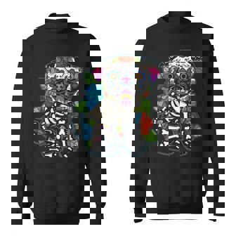 パグ シュガースカル メキシコ 犬 カラベラ 死者の日 スウェットシャツ - Kawaiitshirt