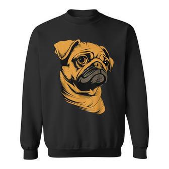 パグ 犬 デザイン ベージュ 犬 ラブ カーリン かわいい パグ スウェットシャツ - Kawaiitshirt