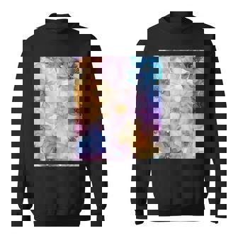 パステルインクのイラストにマルチカラー春の花。 スウェットシャツ - Kawaiitshirt