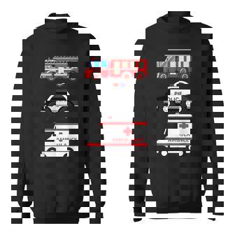パトカー 消防車 救急車 ファーストレスポンダーデザイン スウェットシャツ - Kawaiitshirt