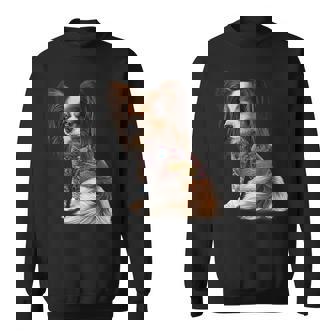 パピヨン犬 日本の伝統的なドラゴンタトゥー イレズミ スウェットシャツ - Kawaiitshirt