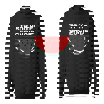 パレスチナスイカ ジェノサイドを止める スウェットシャツ - Kawaiitshirt