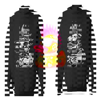 パンク アヒル アヒルの子 パンクロック 面白い 動物好き スウェットシャツ - Kawaiitshirt
