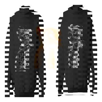 ヒョウヒョウ大型猫かわいい大型猫ヒョウヒョウ スウェットシャツ - Kawaiitshirt