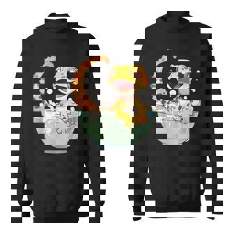 ヒョウモントカゲモドキ シャワー かわいい 野生動物 トカゲ スウェットシャツ - Kawaiitshirt