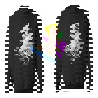 ヒョウモントカゲモドキ スケートボードのトカゲ スウェットシャツ - Kawaiitshirt