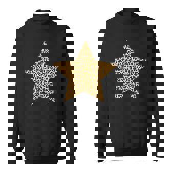 ヒョウ柄 アニマルプリント 星 スウェットシャツ - Kawaiitshirt