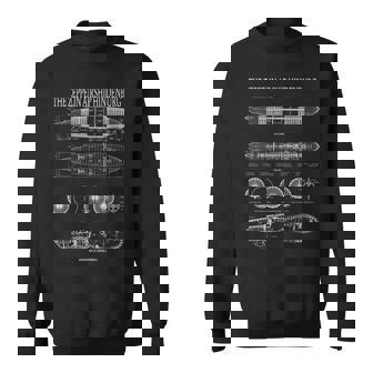 ヒンデンブルク ドイツ ツェッペリン飛行船の設計図 スウェットシャツ - Kawaiitshirt