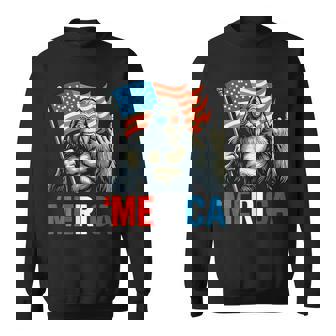 ビッグフット メリカ ロック アメリカ国旗 愛国的 7月4日 スウェットシャツ - Kawaiitshirt