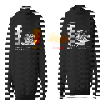 ビールとぎょうざとねこ ビール 餃子 猫 スウェットシャツ - Kawaiitshirt