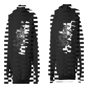 ピアノ 猫 スウェットシャツ - Kawaiitshirt