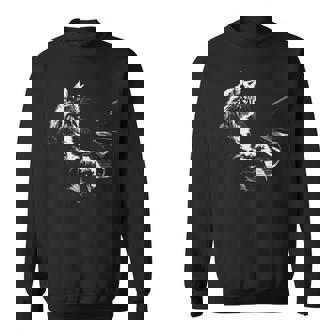 ピアノを弾く猫 ヴィンテージ ジャズ ミュージシャン ピアニスト スウェットシャツ - Kawaiitshirt