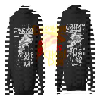 ピザ 美味しい食べ物 恋人 炭酸 不健康なダイエット チートデー スウェットシャツ - Kawaiitshirt