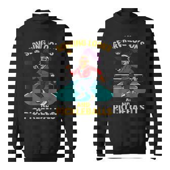 ピックルボールドラッグコート歌姫デザイン。 スウェットシャツ - Kawaiitshirt