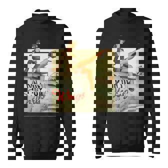 ピンナップガールの羽ビンテージポスターww2 スウェットシャツ - Kawaiitshirt