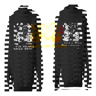 ピース・ラブ・ボウリング スウェットシャツ - Kawaiitshirt