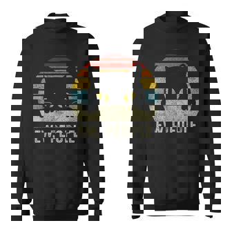 ピープルレトロキャットファンヴィンテージアンチソーシャルイントロバート スウェットシャツ - Kawaiitshirt