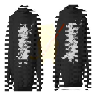 ファゴット猫ミュージシャン レトロ キュート バンド オーケストラ スウェットシャツ - Kawaiitshirt